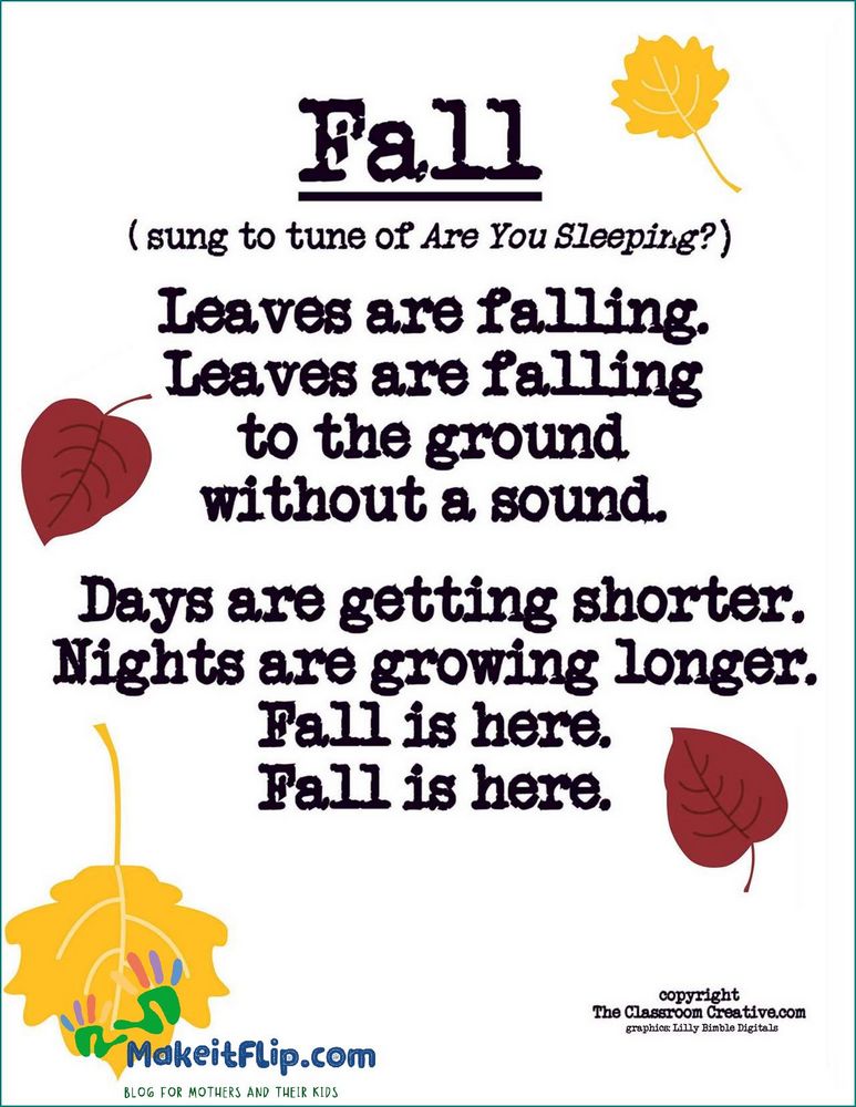 Discover the Beauty of Fall Rhymes Poetry and Songs for the Autumn Season