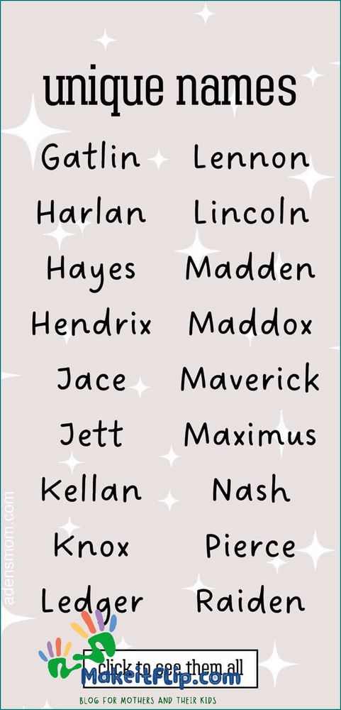 Fancy Boy Names Unique and Sophisticated Names for Boys
