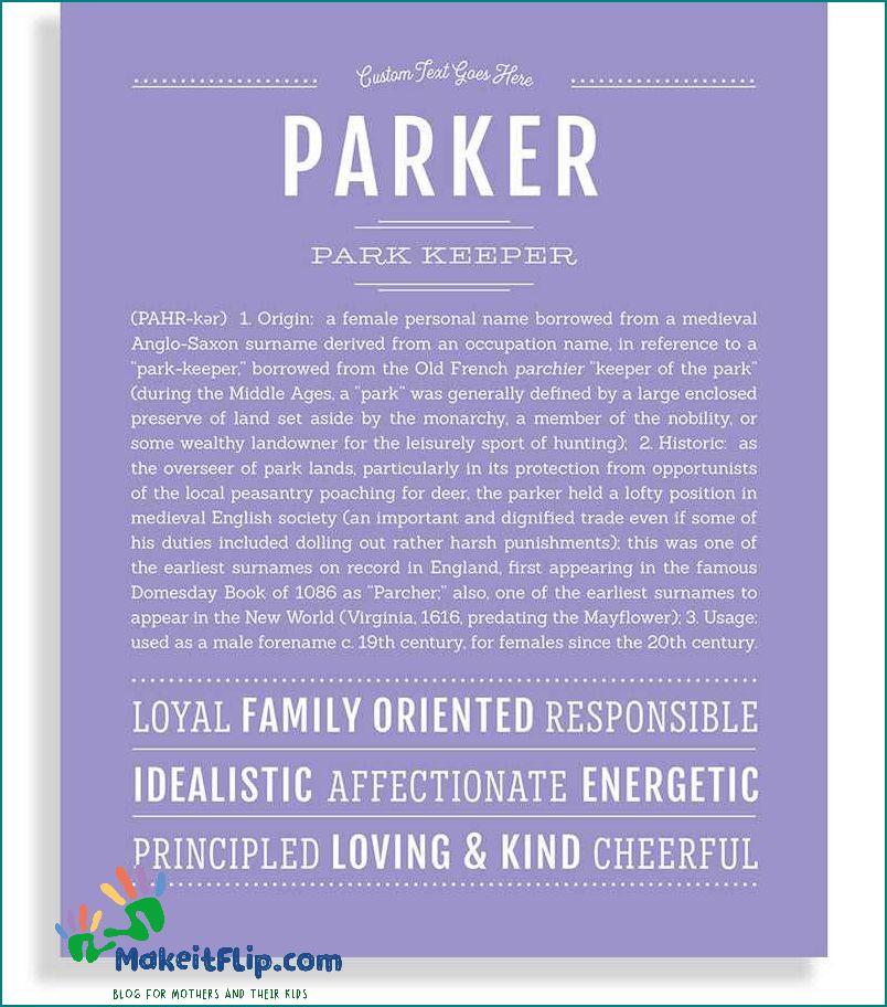 The Meaning of the Name Parker Origins and Significance