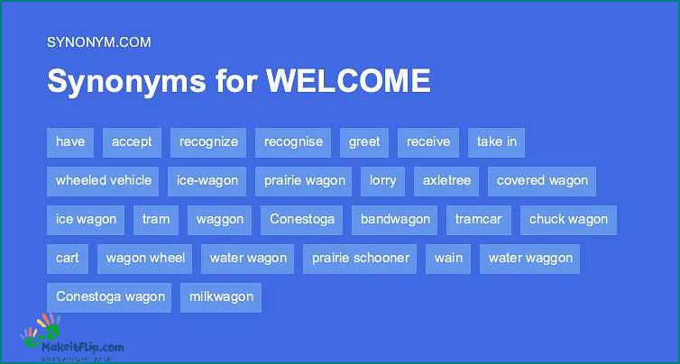 Discovering Alternative Words for Welcoming | Synonyms for Welcoming