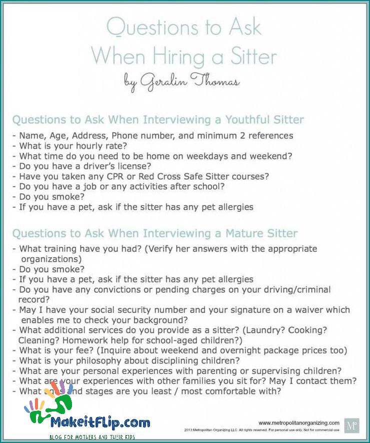 Important Questions to Ask a Babysitter Before Hiring
