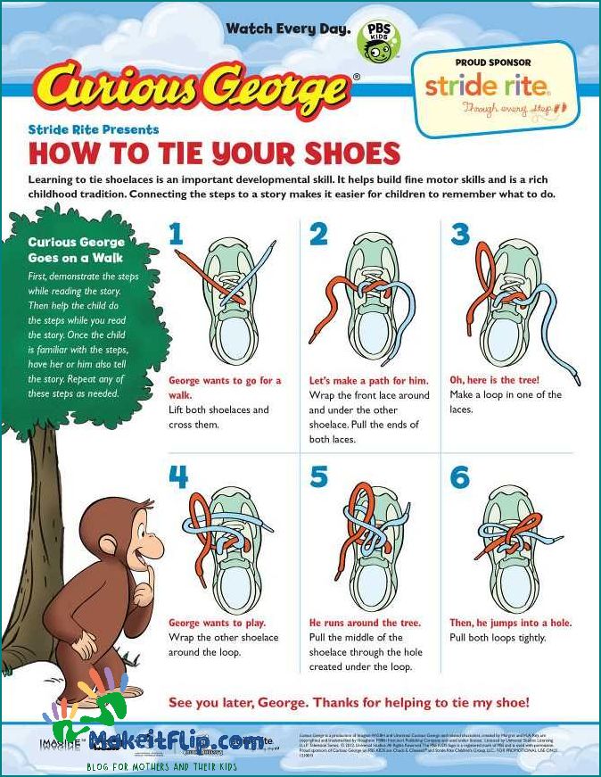 Step-by-step guide on how to tie shoes for kids