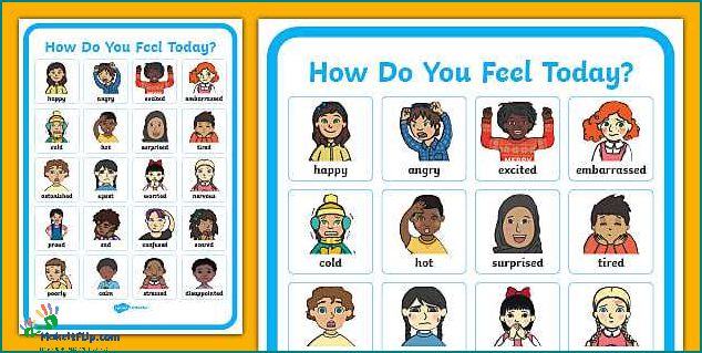 Emotion Chart for Kids Helping Children Understand and Express Their Feelings
