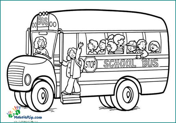 School Bus Coloring Page - Fun and Educational Activity for Kids